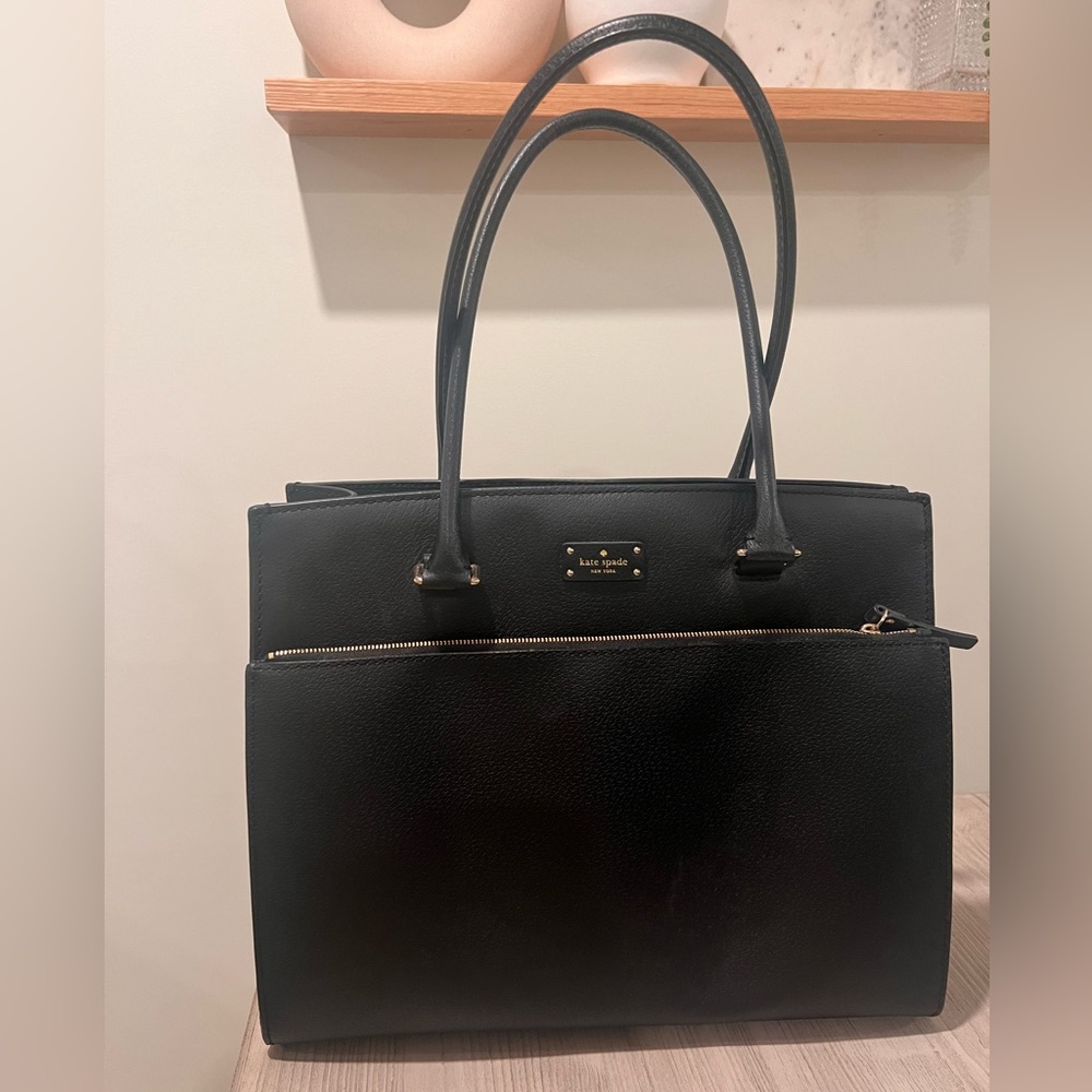 Kate Spade Leather Laptop Tote- hard shell